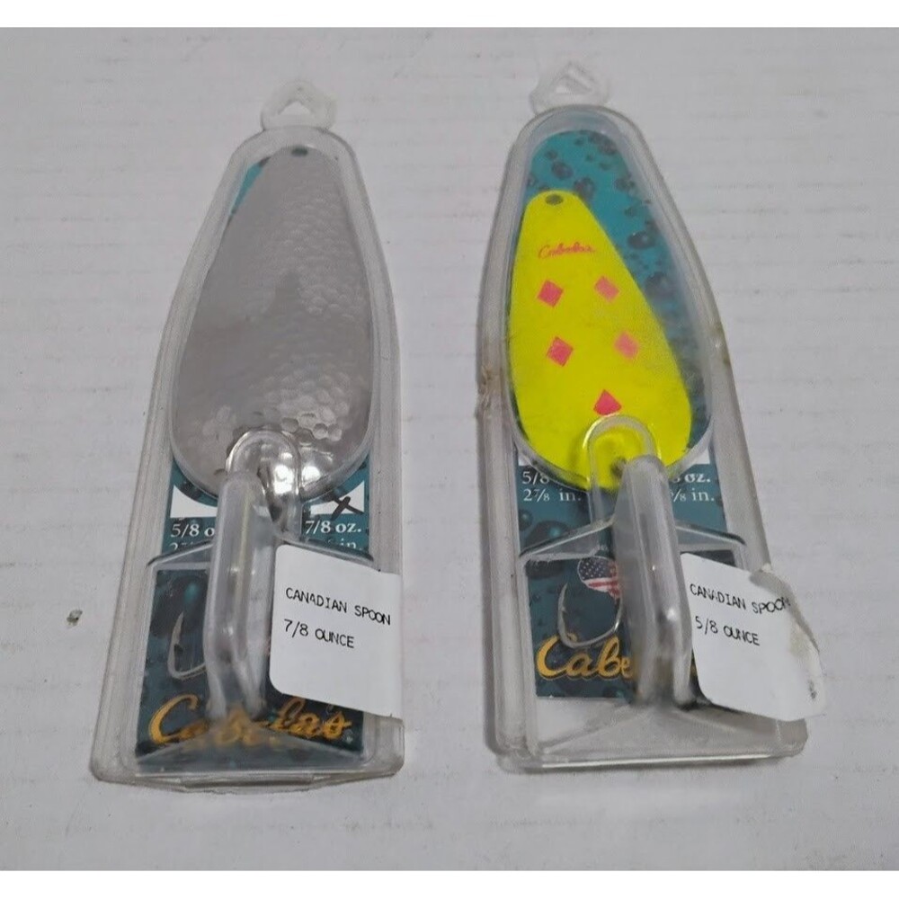 CABELA’S CANADIAN SPOON TROLLING 7/8 & 5/8 OUNCE LOT NEW IN PACKAGE NIP